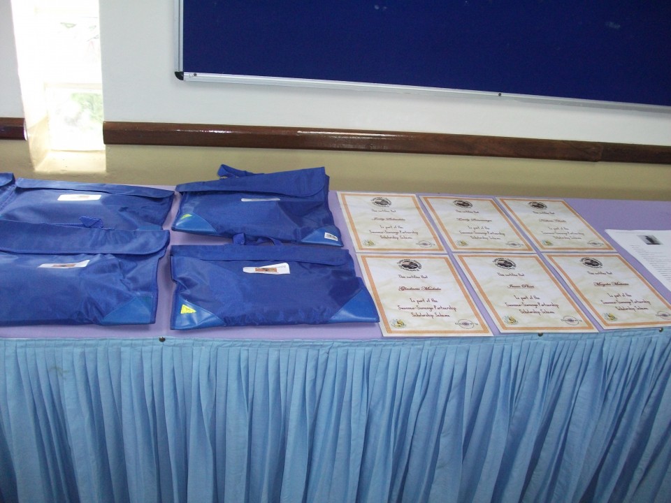 Education Packs Given to Scholarship Recipients